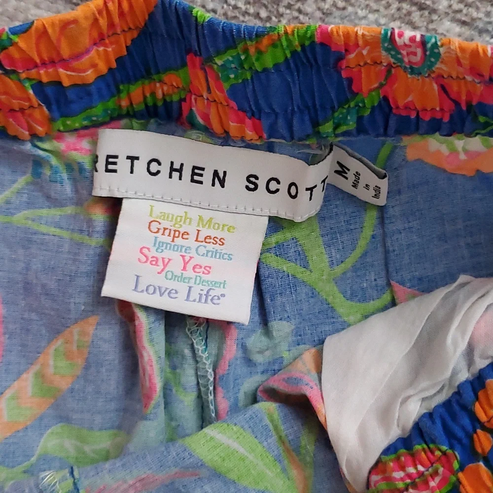 Gretchen Scott Designs Tropical Vibrant 2-piece Lounge Pajama Set SzM - Picture 9 of 12